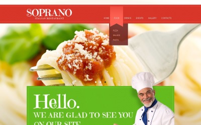 Gratis italiensk restaurang WordPress webbplats tema och mall