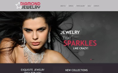 Kostenlose responsive WordPress-Layout- und Website-Vorlage für Schmuck