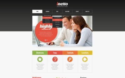 Kostenloses Internet-WordPress-Website-Layout und -Vorlage