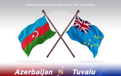 Azerbajdzjan kontra Tuvalu två flaggor