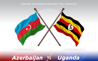 Azerbajdzjan kontra Uganda två flaggor