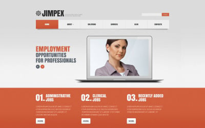 Безкоштовне Jimpex - Рекрутингова фірма WordPress Тема та шаблон веб -сайту