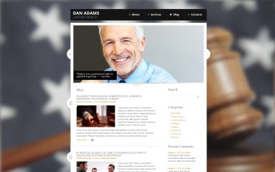 Diseño gratuito de WordPress para la cartera de abogados