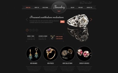 Free Jewelry WordPress Website Layout &amp;amp; Template