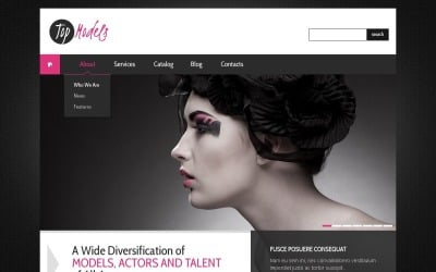 Free WordPress Theme for Model Agency