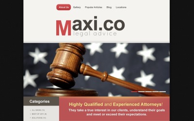 Gratis advocatenkantoor WordPress ontwerp