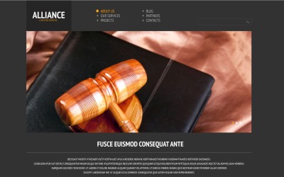 Gratis advokatbyrå Responsivt WordPress -tema och webbplatsmall