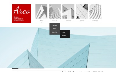 Gratis moderne architectuur WordPress lay-out