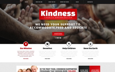 Kostenloses WordPress-Theme und Website-Vorlage für die Wohltätigkeitsorganisation für Kinder