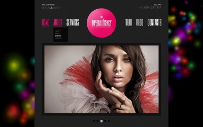 Layout de WordPress para agência de modelos grátis