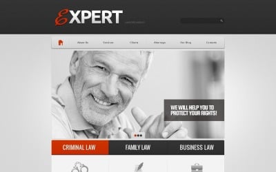 Plantilla y tema gratuito del sitio web de WordPress de Law Office