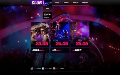 Tema gratuito de WordPress para el sitio web del club nocturno