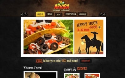 Tema WordPress gratuito per ristorante messicano