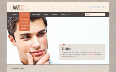 Template WordPress gratuito per Law Company