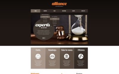Zdarma Právnická kancelář WordPress Téma a šablona webových stránek