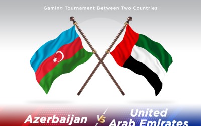 Azerbajdzjan kontra förenade arabiska emiraten Två flaggor
