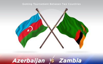 Azerbajdzjan kontra Zambia två flaggor