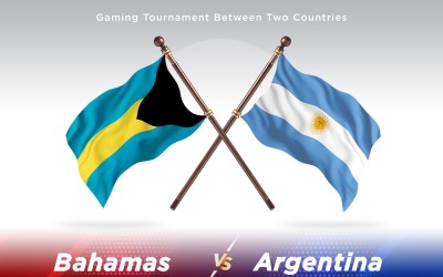 Bahamas gegen Argentinien mit zwei Flaggen