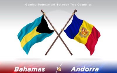 Bahamas kontra Andorra Två flaggor