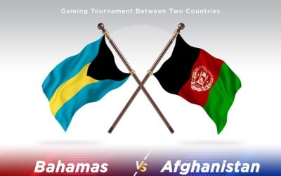 Bahamas versus Afghanistan Two Flags