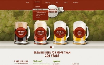 Бесплатный премиум шаблон WordPress для пива