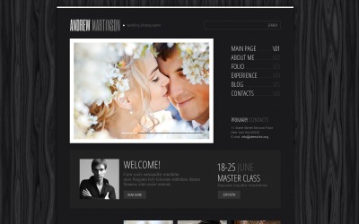 Free Photographer Portfolio WordPress Theme - Andrew Martinson