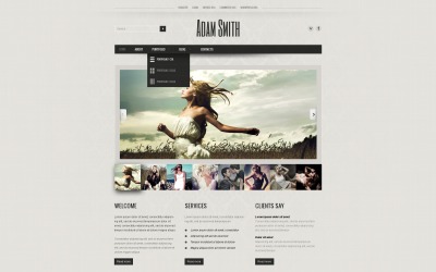 Free Trendy Photographer Portfolio WordPress Template