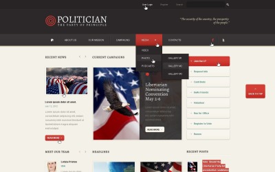 Gratis WordPress -tema för politiskt parti