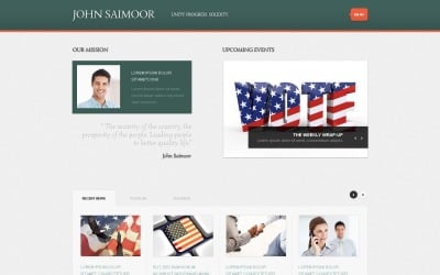 Modello WordPress gratuito per sito Web di candidati politici
