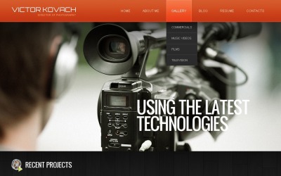 Tema WordPress gratuito para portafolio de fotógrafos - Victor Kovach