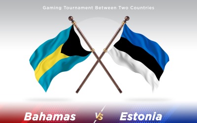 Bahamas gegen Estland mit zwei Flaggen