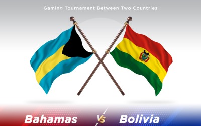 Bahamas kontra Bolivia Två flaggor