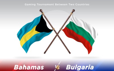 Bahamas kontra Bulgarien Två flaggor