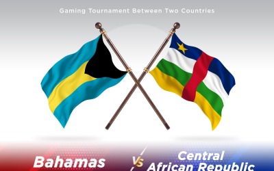 Bahamas kontra Centralafrikanska republiken Två flaggor