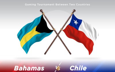 Bahamas kontra Chile två flaggor