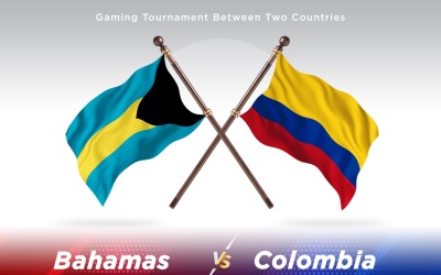Bahamas kontra Colombia Två flaggor