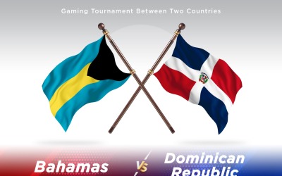 Bahamas kontra Dominikanska republiken Två flaggor