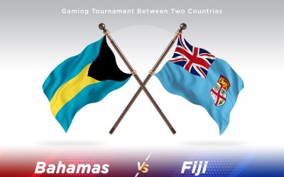 Bahamas kontra Fiji två flaggor