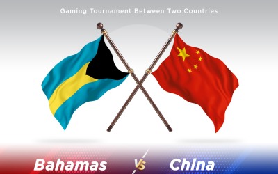 Bahamas kontra Kina två flaggor