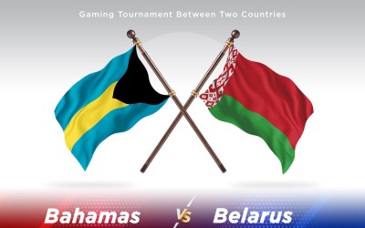 Bahamas kontra Vitryssland Två flaggor
