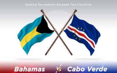 Bahamas versus Cabo Verde Two Flags