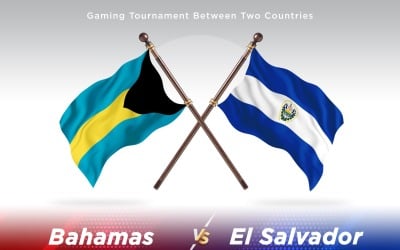 Bahamas versus el Salvador Two Flags