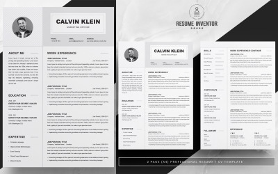 Calvin Klein / szablon CV