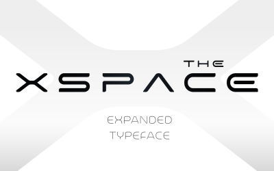 Futuristiskt HUD X-Space-teckensnitt
