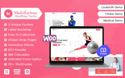 Multifarious - WordPress-thema met meerdere concepten voor bedrijven