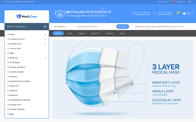 Negozio medico - Tema Woocommerce multiuso
