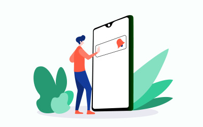 Prenumerera Video Blogg Illustration Concept Gratis Vector