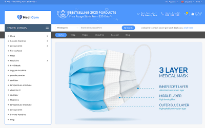 Sklep medyczny — uniwersalny motyw Woocommerce
