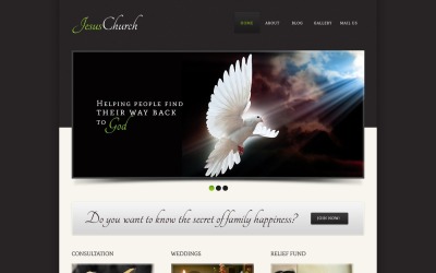 Gratis minimalistisch religieus WordPress-ontwerp