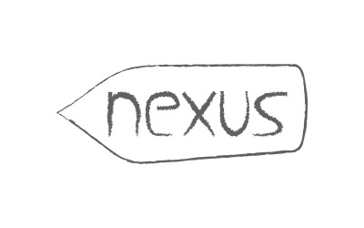 Modello di tipografia con logo Nexus